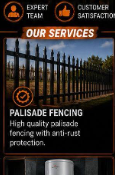 Palisade fencing service