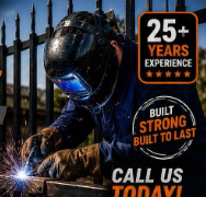 Welder at work from D/W Maintenance flyer